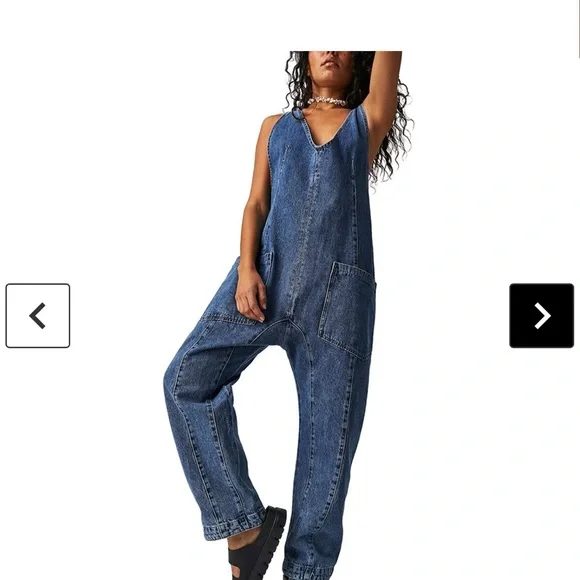 Free People High Roller Sleeveless Jumpsuit Medium - Picture 5 of 11